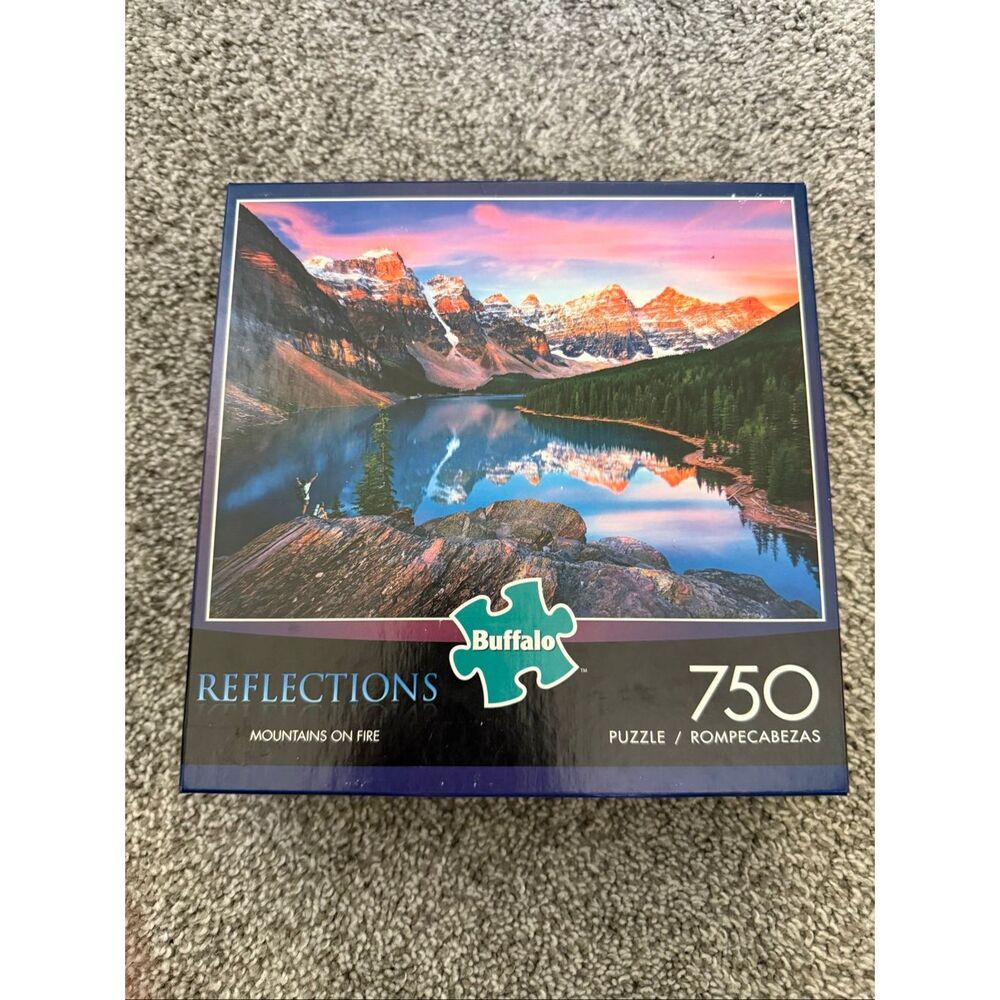 Reflections Mountains on Fire 750 Piece Puzzle Buffalo